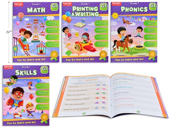 Grade 1 Work Books ~ 4 assorted