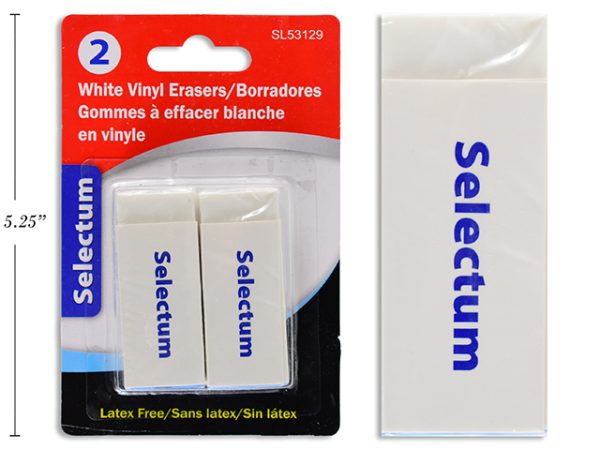 Selectum Premium White Erasers ~ 2 per pack