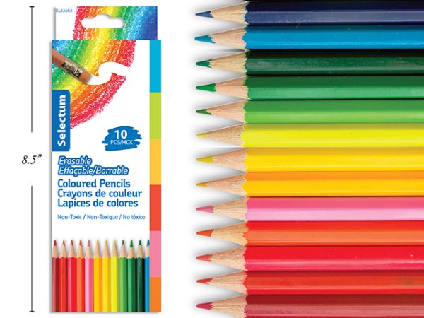 Selectum Erasable Colored Pencils ~ 10 per pack