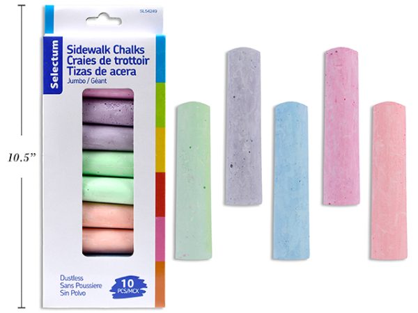 Selectum Jumbo Sidewalk Chalk ~ 10 pieces