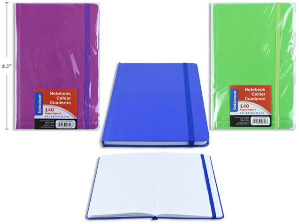 Selectum Hardcover Notebook with Elastic (5.5″ x 8.5″) Ruled ~ 140 pages