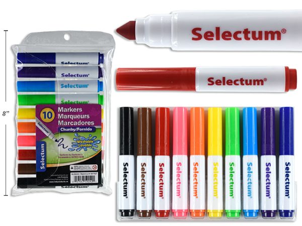 Selectum Chunky Super Washable Markers ~ 10 per pack
