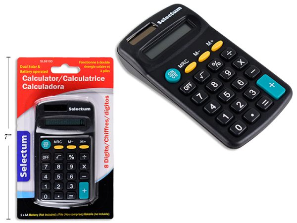 Selectum 8 Digit Solar & Battery Dual Calculator