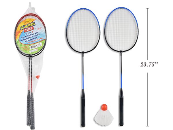 Badminton Racquet x 2 with 1 Shuttle ~ 3 piece set