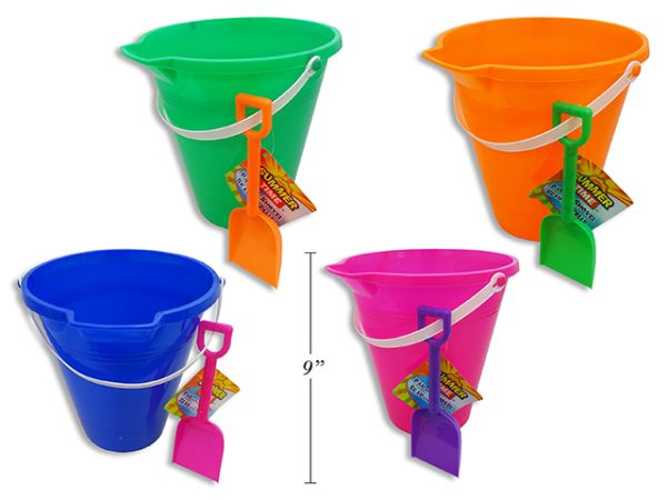 Beach Bucket with Shovel – 9″