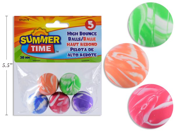 High Bounce Balls – 30mm ~ 5 per pack