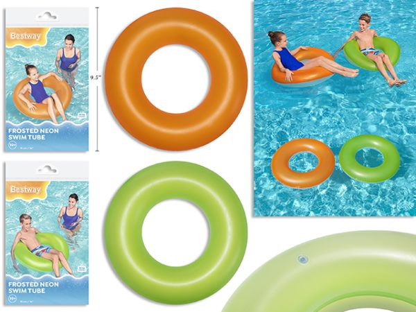 Bestway 36″ Inflatable Frosted Neon Swim Ring {36025}