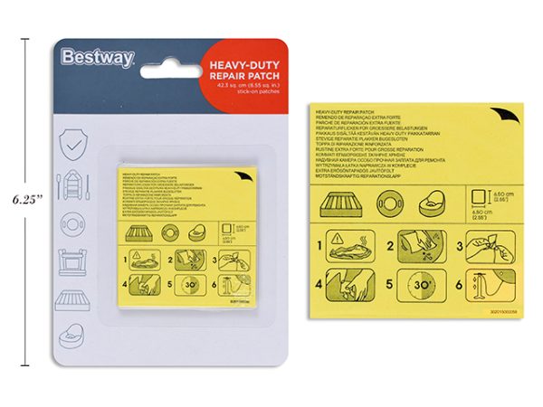 Bestway Heavy Duty Repair Patch for Inflatables – 2.5″ x 2.5″ {62068} 10 per pack