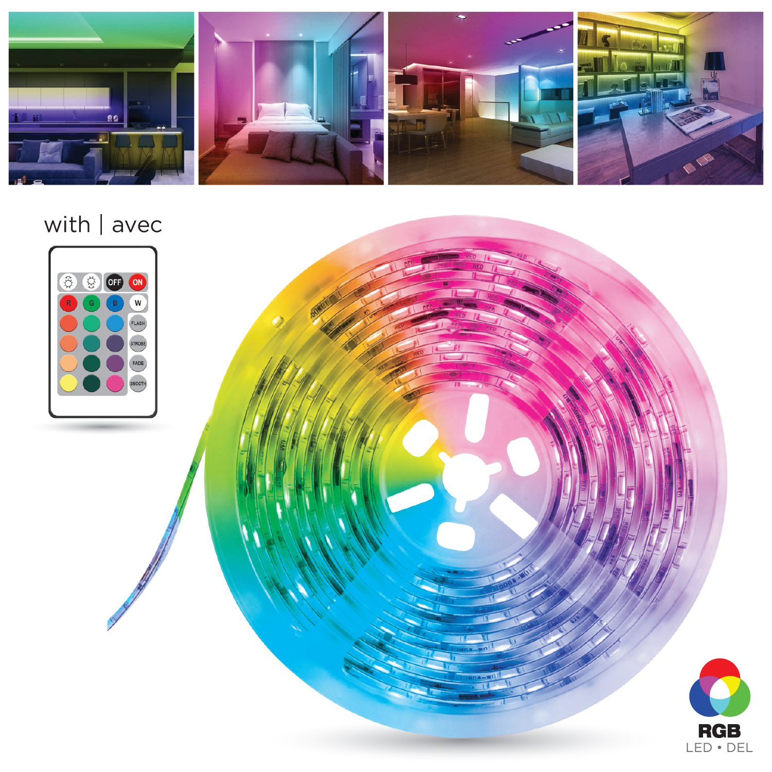 Boost 80 RGB LED Strip Light with Remote Control – 16.5′