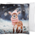 Christmas Printed Plush Throw – 48″ x 60″ ~ Sledding Bear