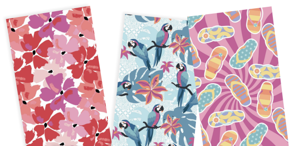 Printed Cotton Velour Beach Towel ~ 32″ x 62″
