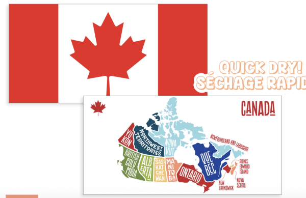 Canada Proud Printed Quick Dry Microfibre Beach Towel ~ 27″ x 54″