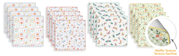 Waffle Weave Dishclothes ~ Pack of 4