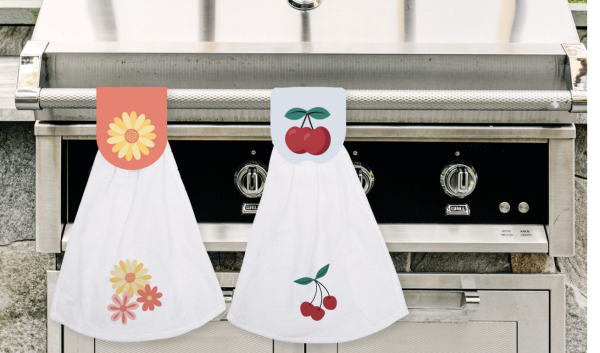 Hanging Kitchen Towel ~ Flowers