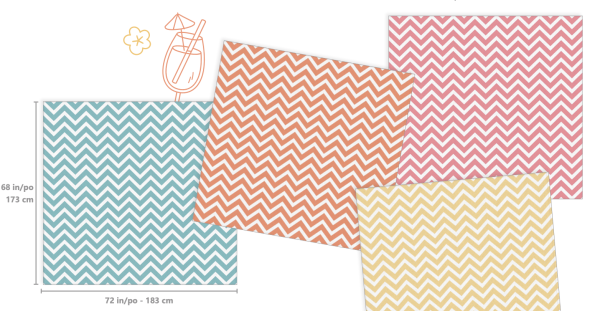 Zig Zag Microfibre Quick Dry Beach Towel for 2 ~ 68″ x 72″
