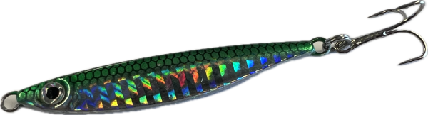 Eagle Claw Mackerel Minnow Jig, 20 gram ~ Green Silver Prism