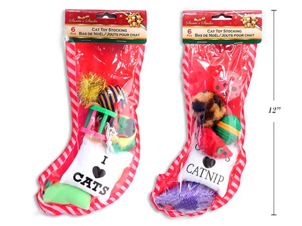 Christmas Cat Toy Stocking