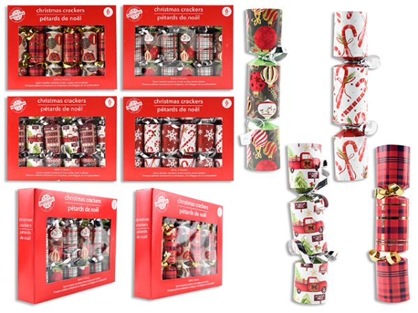 Christmas Mini Foil Crackers – 5.5″ ~ 6 per pack