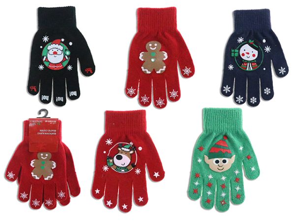 Christmas Youth Printed Magic Gloves