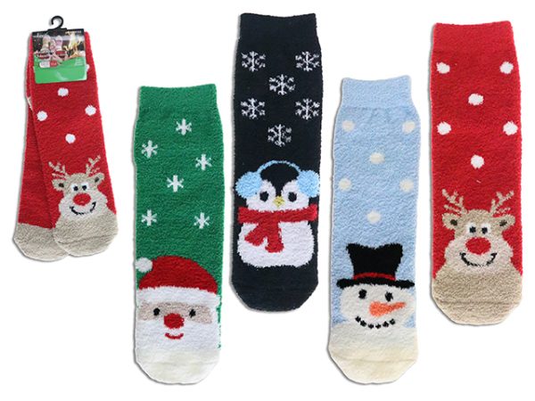 Christmas Childrens Cozy Character Socks ~ Size 11-4