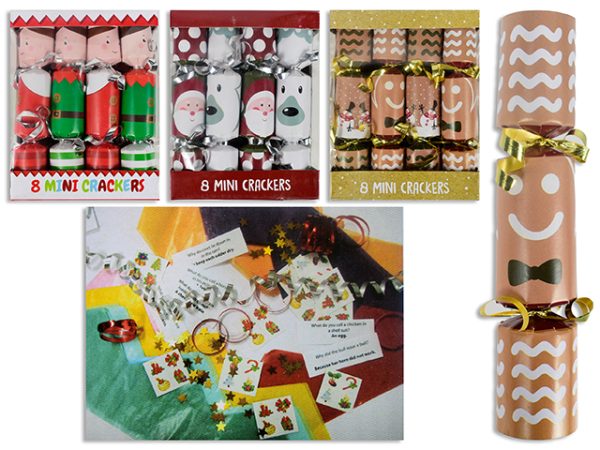 Christmas Mini Crackers – 6″ ~ 8 per pack