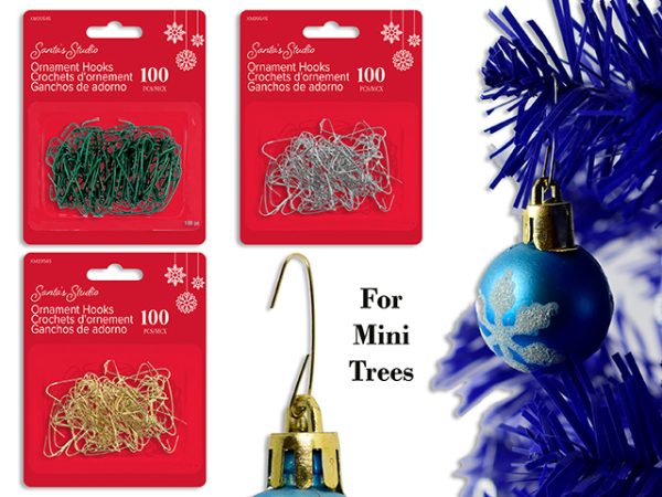 Christmas Mini Tree Ornament Hooks – 1″ ~ 100 per pack