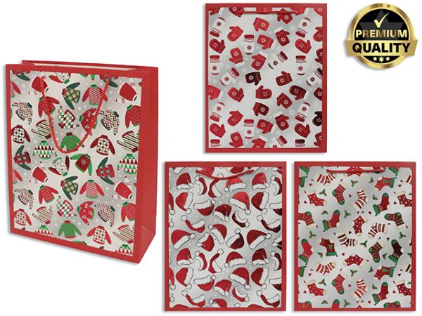 Christmas Jumbo Gift Bag ~ Red Foil Hot Stamp