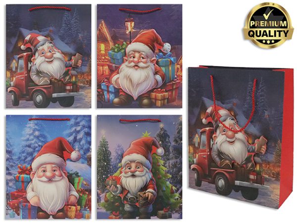 Christmas Medium Gift Bag ~ Gnomes