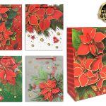 Christmas Large Gift Bags ~ Pointsettia