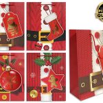 Christmas 4″ Square Coaster Set ~ 3 asst