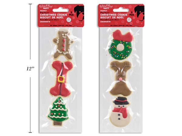 Christmas Dog Cookie Treats ~ 3 per pack
