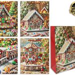 Christmas Jumbo Gift Bag ~ Glitter Xmas Trees