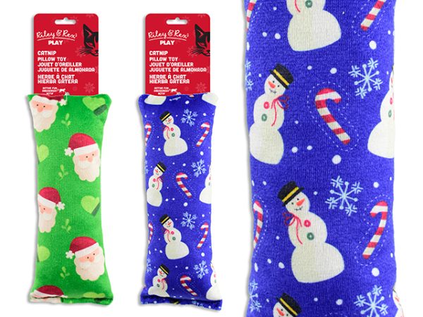 Christmas Catnip Plush Pillow Cat Toy ~ 7.48″