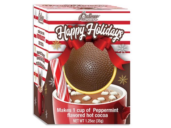 Christmas Palmer Hot Cocoa Bomb – Peppermint Flavored