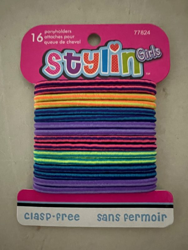 Stylin’ Girls Clasp Free Colored Ponyholders ~ 16 per pack