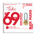 Tink’s #69 Doe-in-Rut Estrous Doe Urine ~ 1oz/29.6ml Plastic Bottle with Squirt Top & Scent Bomb