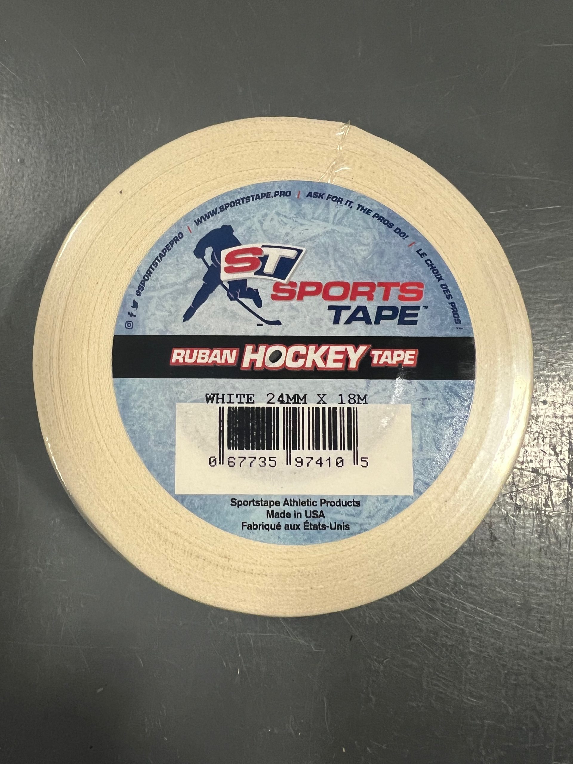 SportsTape Combo Hockey Tape ~ 24mm x 18m - Cloth + 24mm x 25m - Clear ...